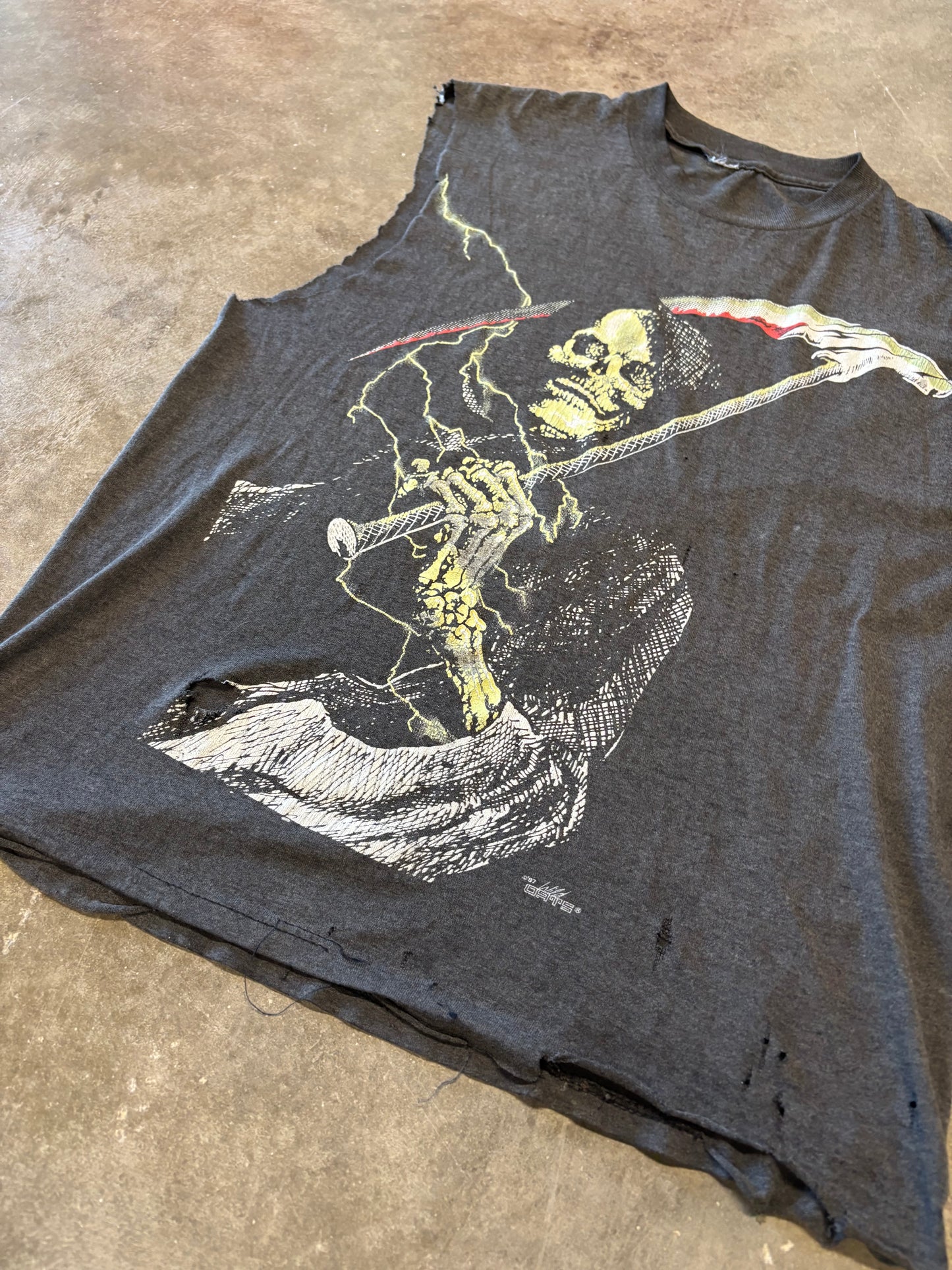 Vintage 80’s Wild Oats chopped reaper shirt size large
