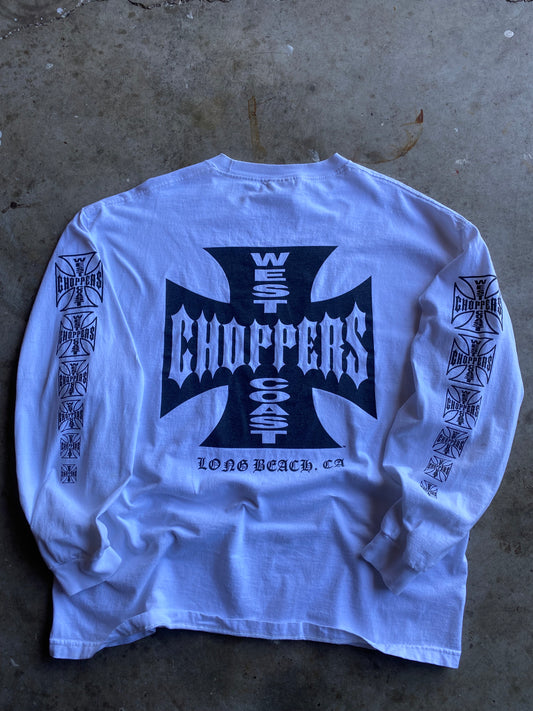 Vintage West Coast Choppers white long sleeve shirt size XXL