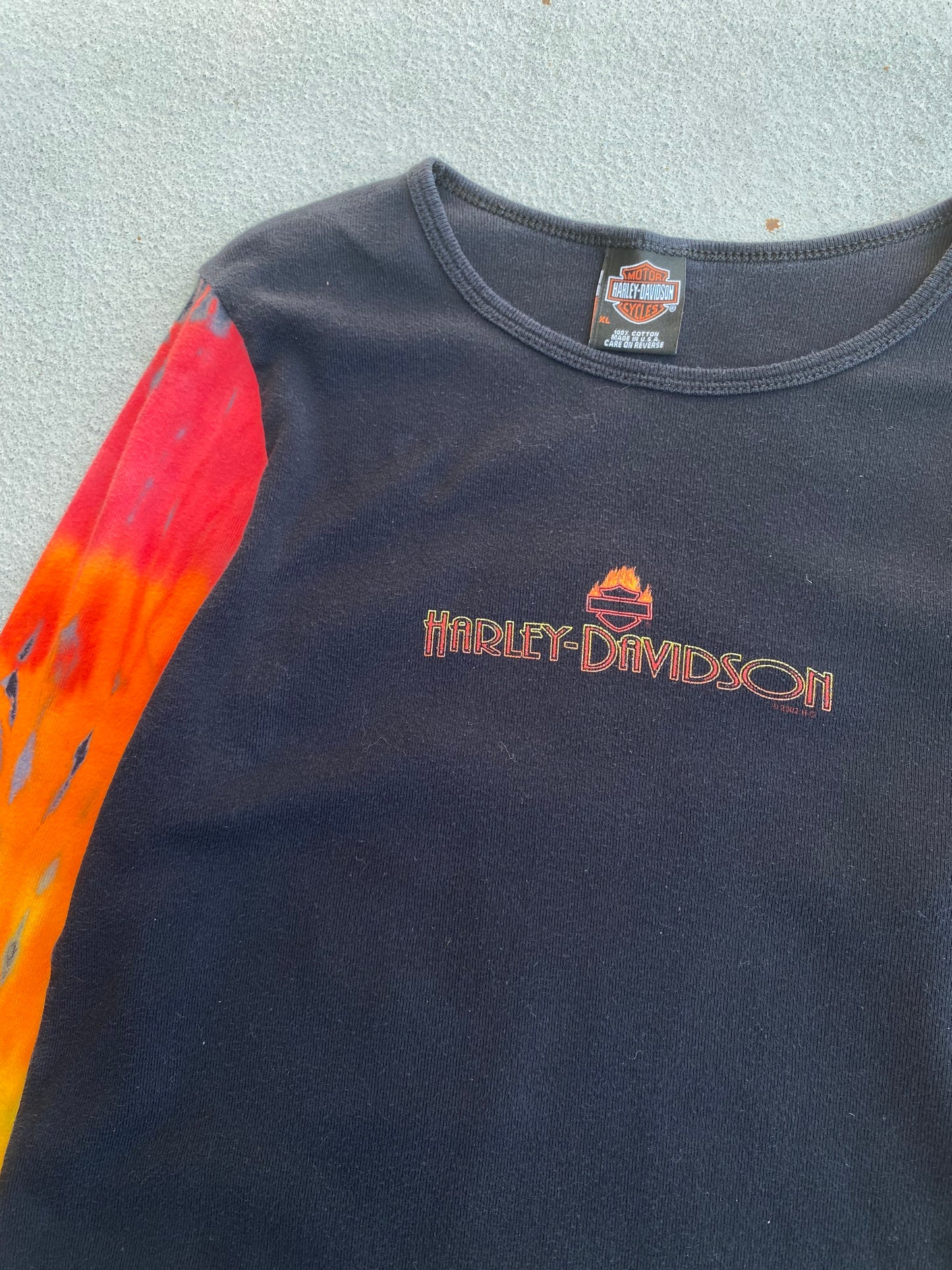 Vintage Harley Bb girl rainbow long sleeve size XL