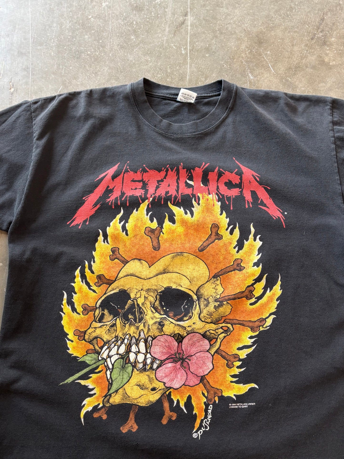 Vintage Metallica Flower Pushead size XL