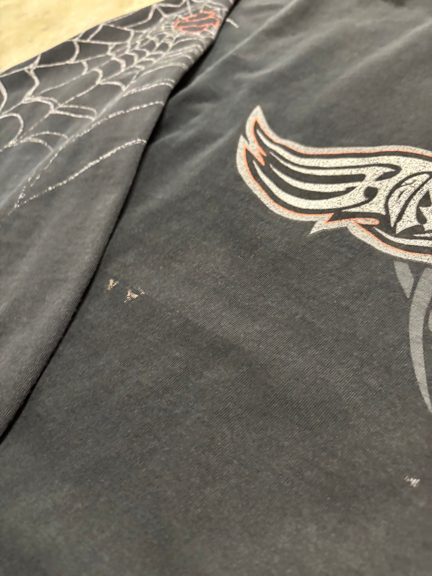 Vintage Harley Davidson Spider Web long sleeve shirt size large