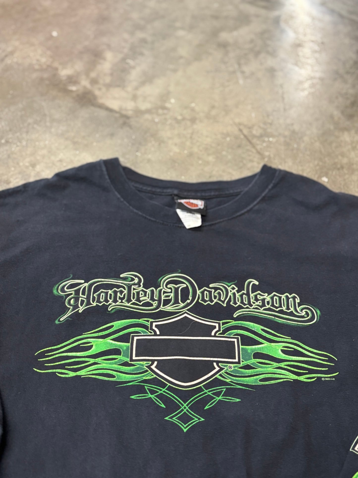 Vintage Harley Davidson Green long sleeve size xxl