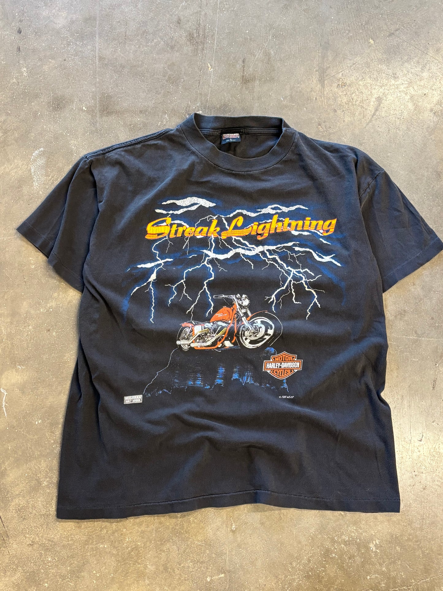 Vintage Harley Davidson Streak Lightning shirt size large