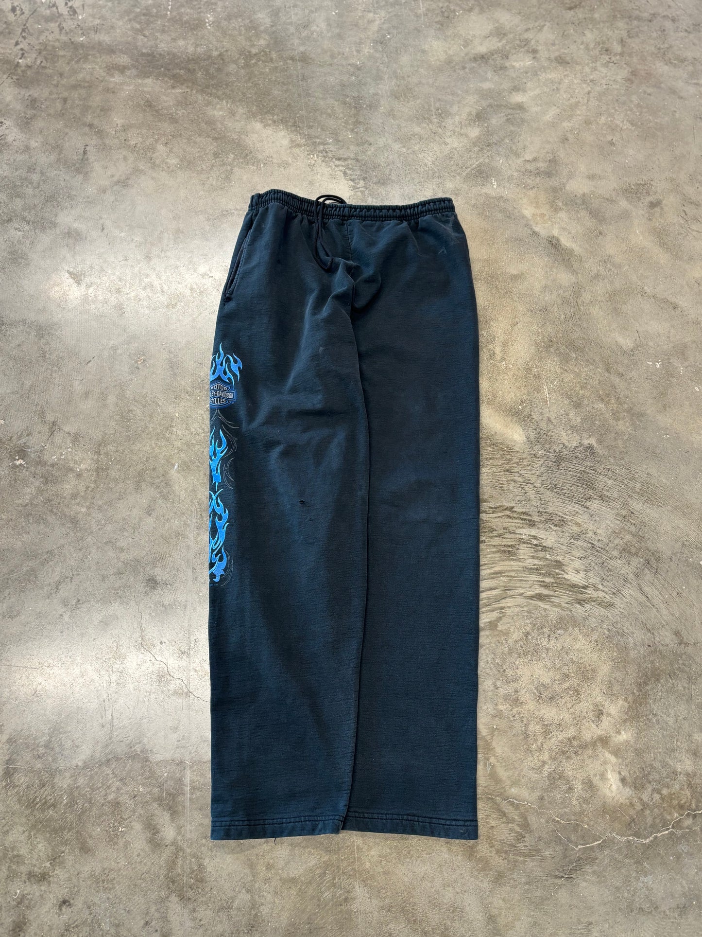 Vintage Harley Davidson sweatpants tribal skulls size xl