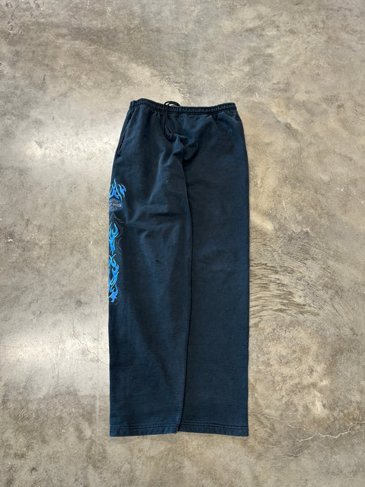 Vintage Harley Davidson sweatpants tribal skulls size xl