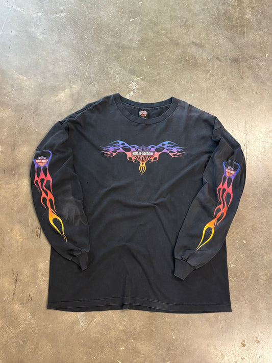 Vintage Harley Davidson Rainbow long sleeve size XXL