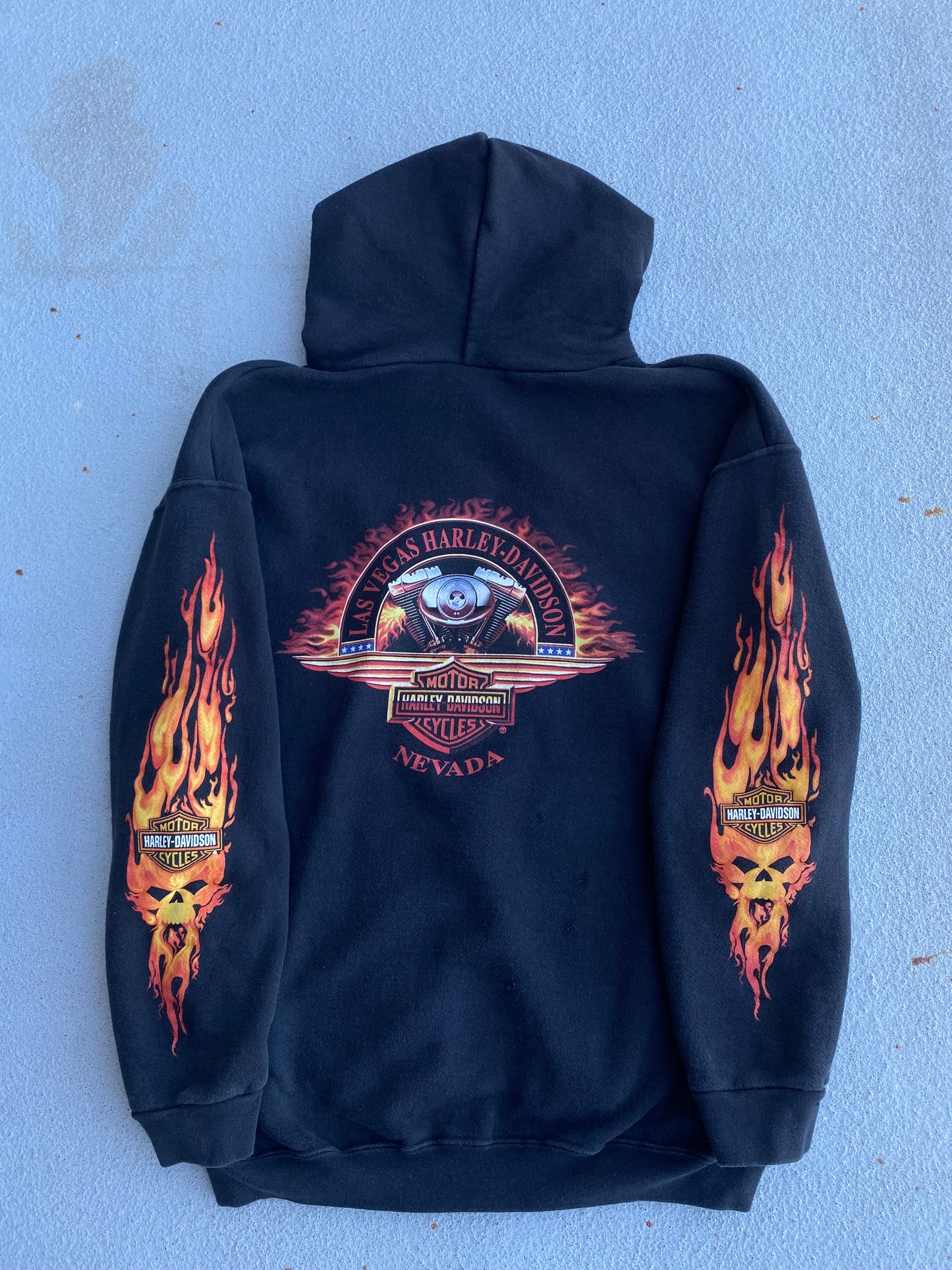 Vintage Harley flame hoodie size large