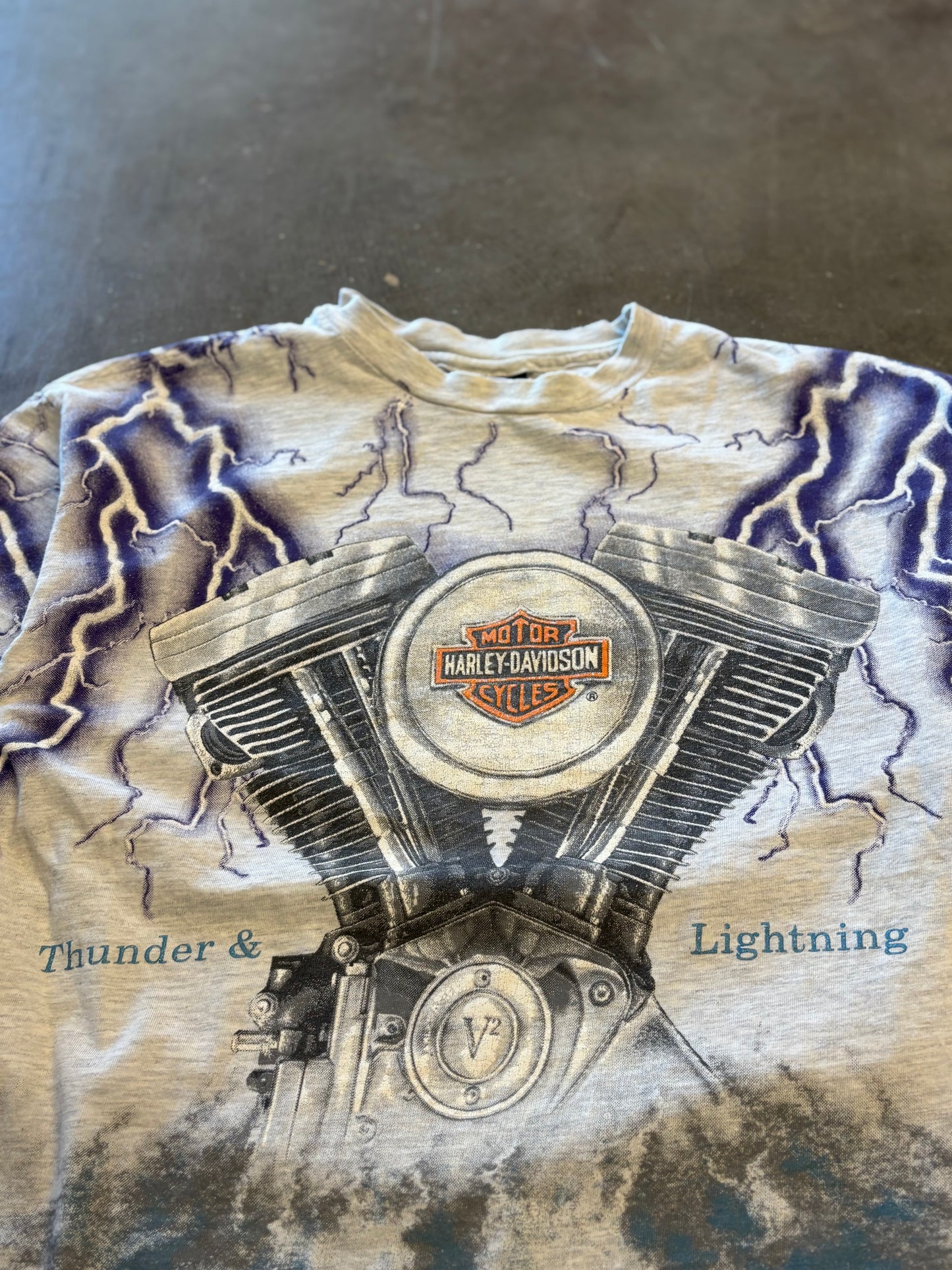 Vintage Harley Davidson Grey Lightning shirt size xl