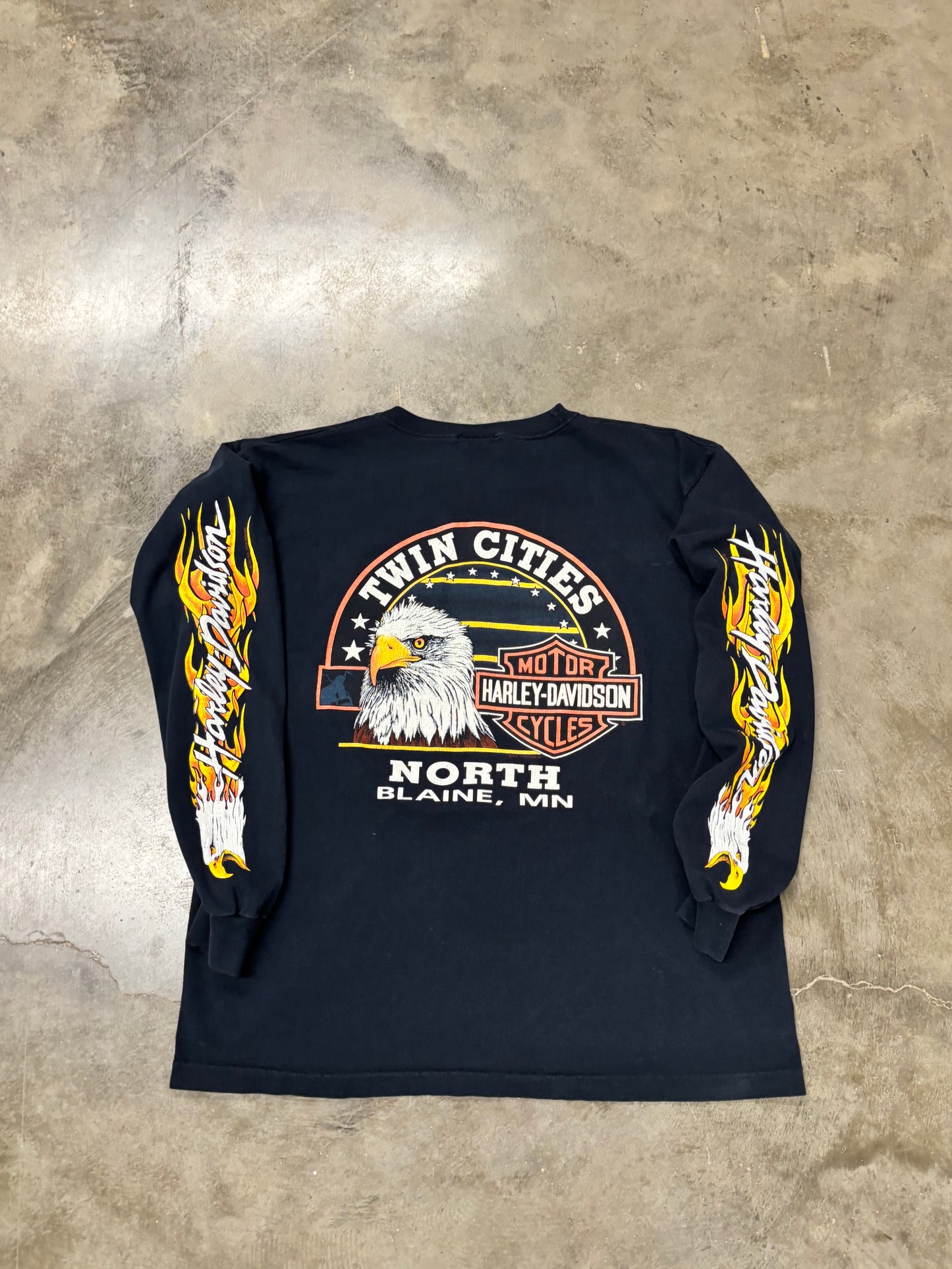 Vintage Harley Davidson Screaming Eagle long sleeve size xl