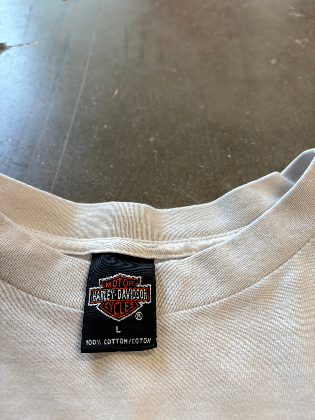 Vintage White Harley Davidson Eagle Longsleeve size large shirt