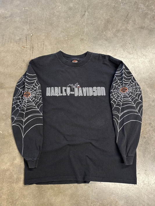 Vintage Harley Davidson Spiderweb long sleeve size xl