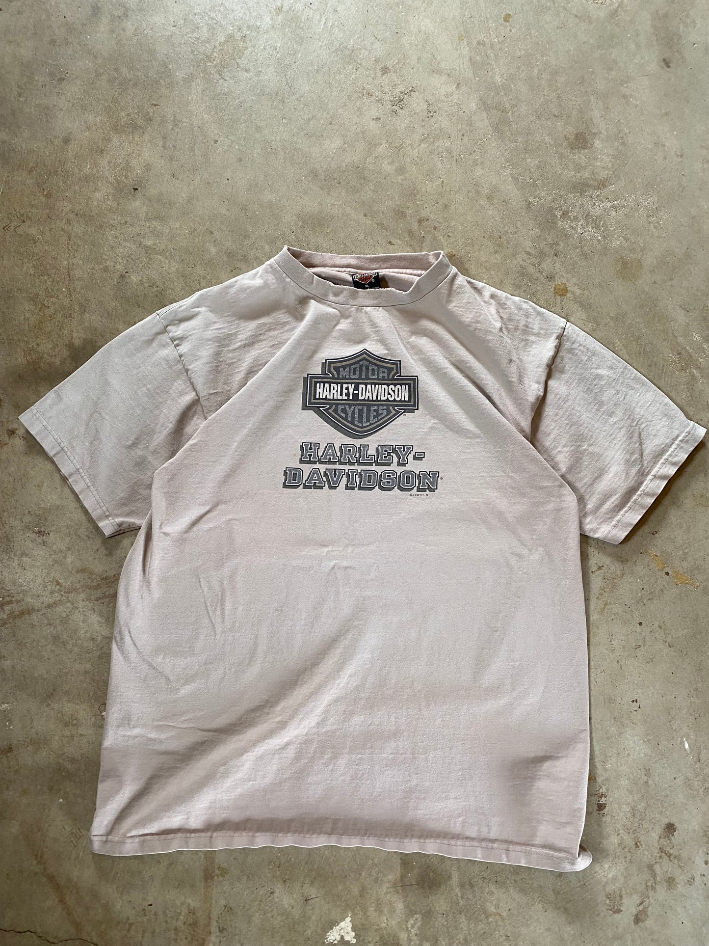 Vintage Harley Davidson Earth Tone shield shirt Size XL