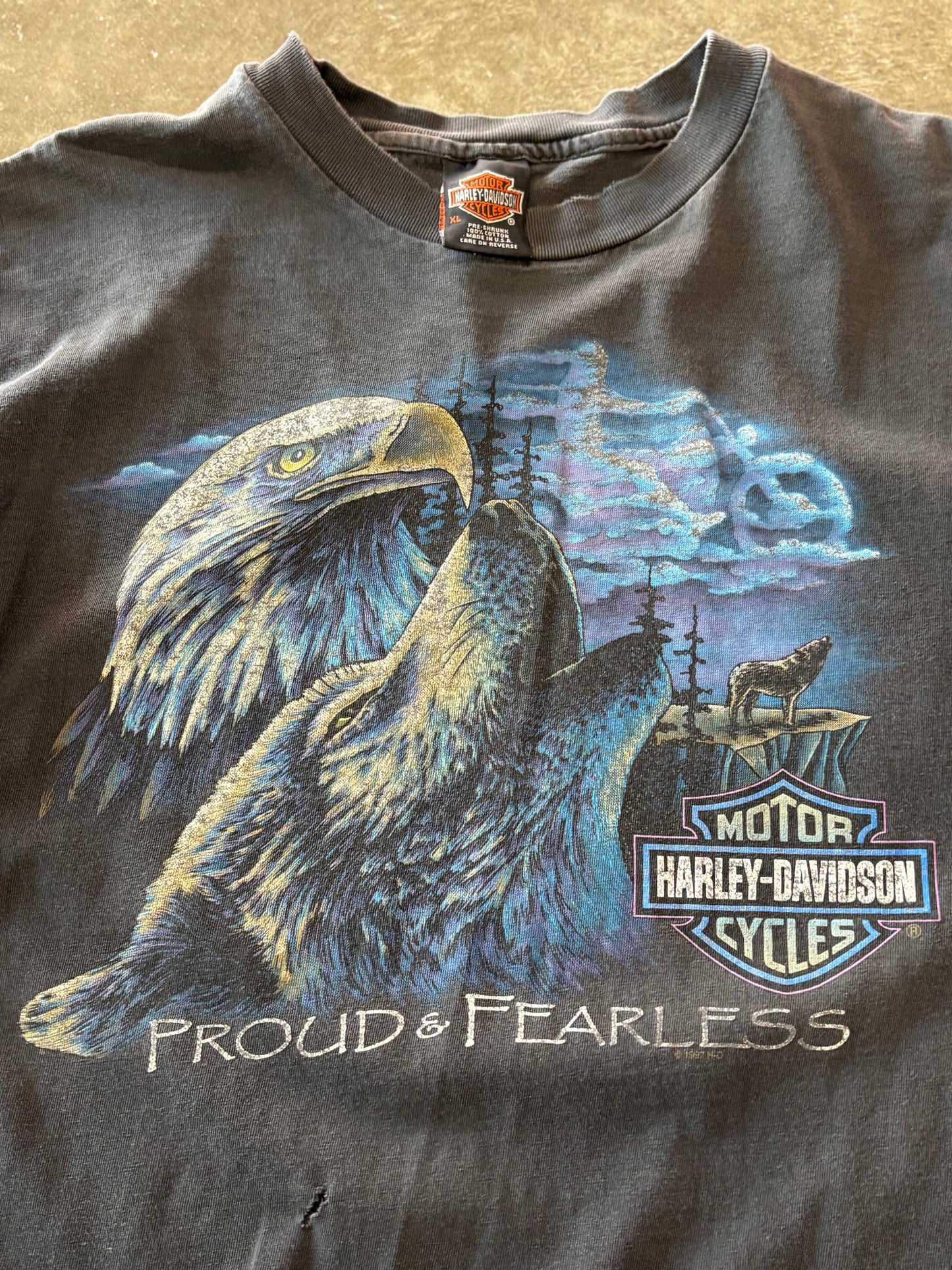 Vintage Harley Davidson Proud and Fearless shirt size XL