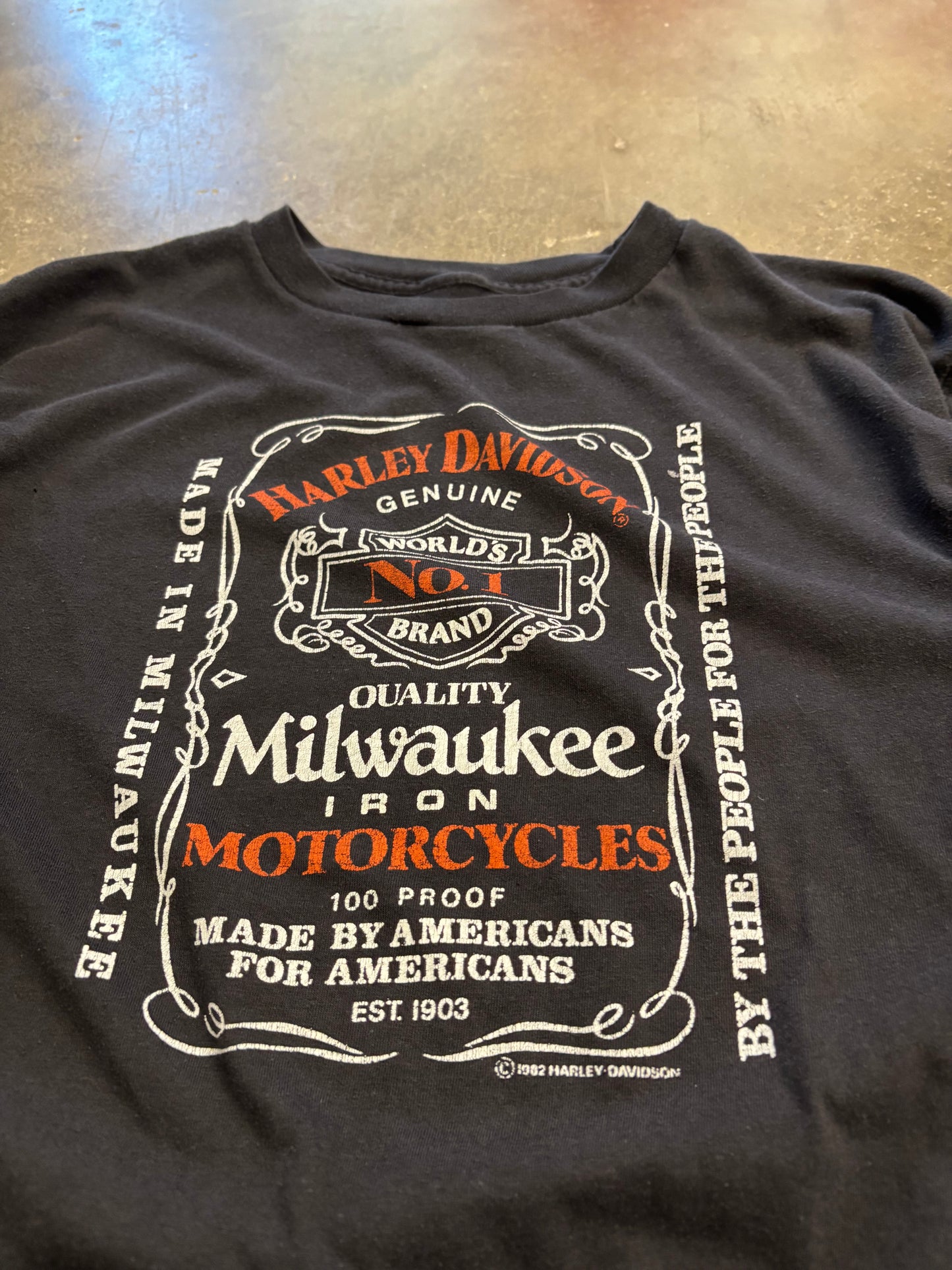 Vintage 80’s Harley Whiskey shirt size large
