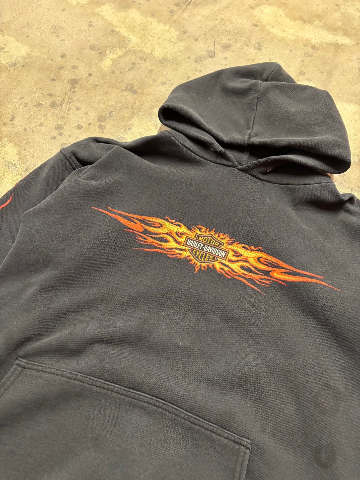 Vintage Harley Davidson cooked tribal hit hoodie size medium