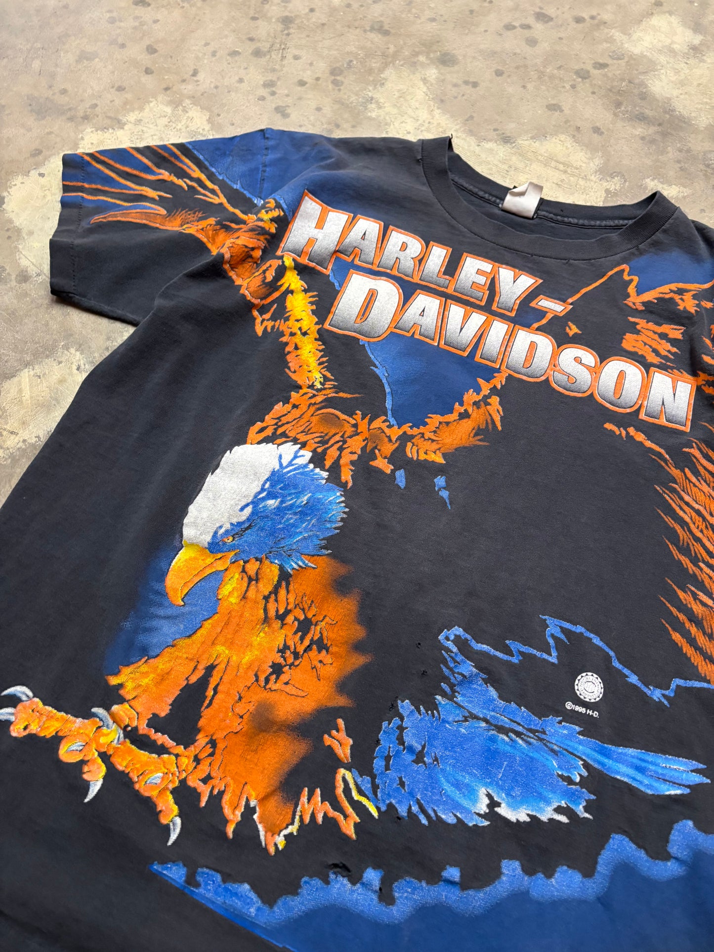 Vintage Harley Davidson Flying Eagle app shirt size extra large