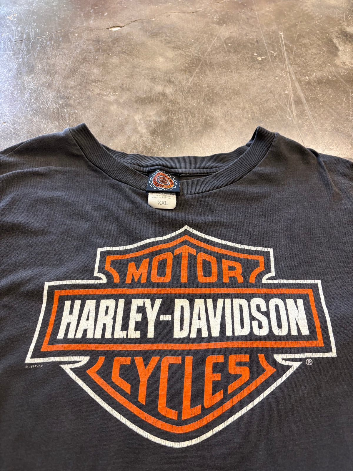 Vintage Harley Davidson Rare Australia Fader size XXL fits XL