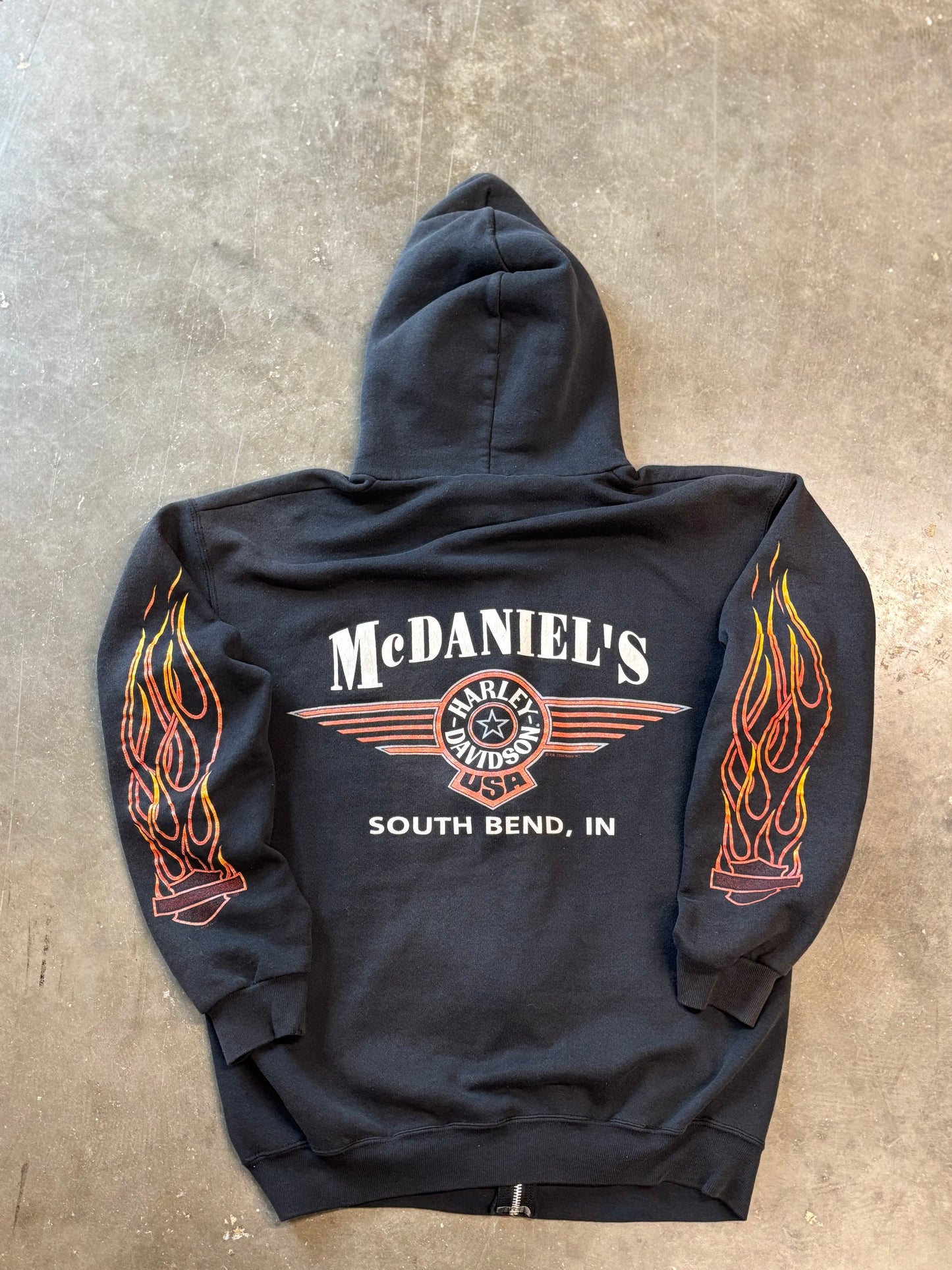 Vintage Harley Davidson Eagle zip up hoodie size large