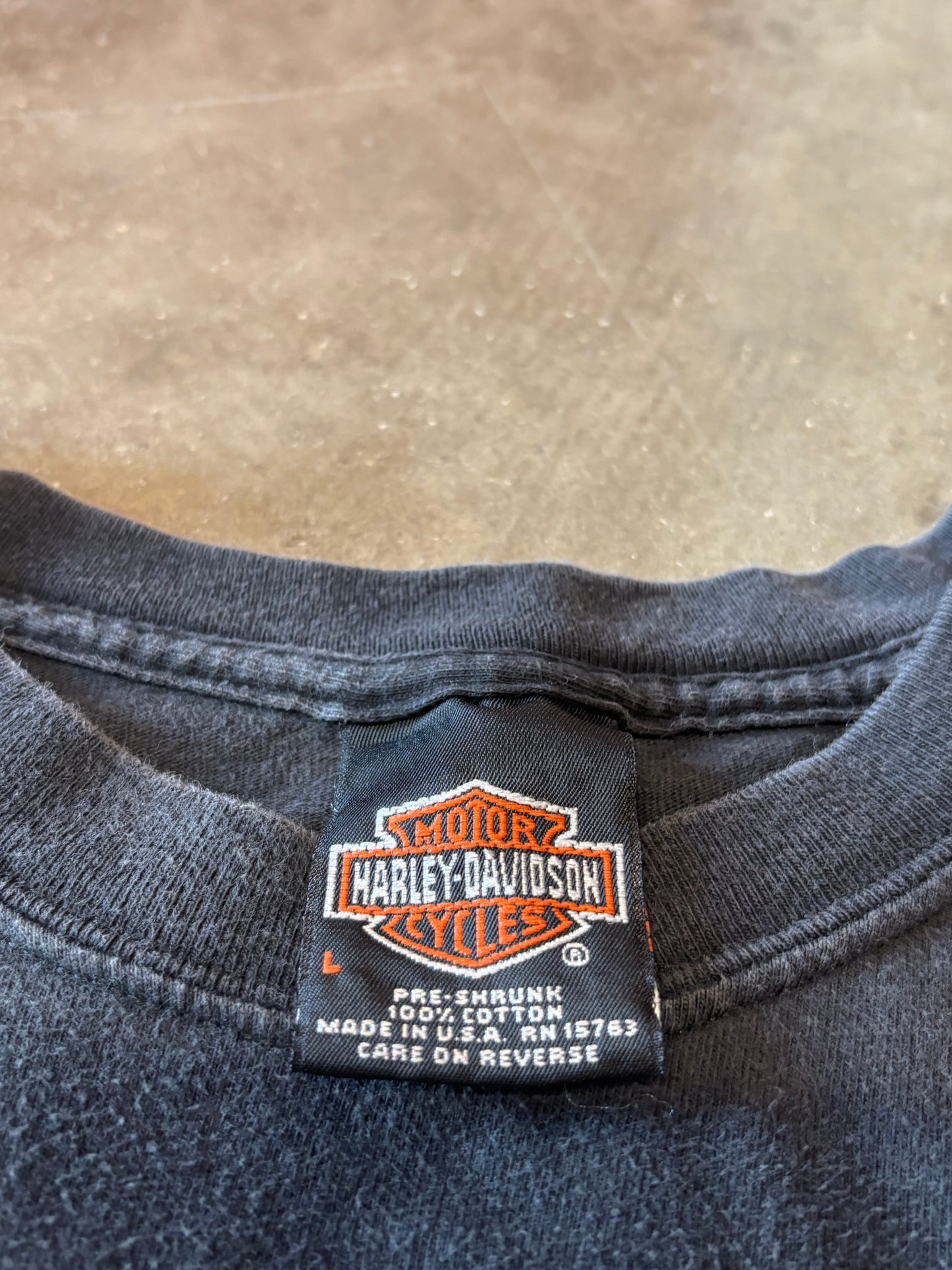Vintage Harley Davidson Flame sleeve size large