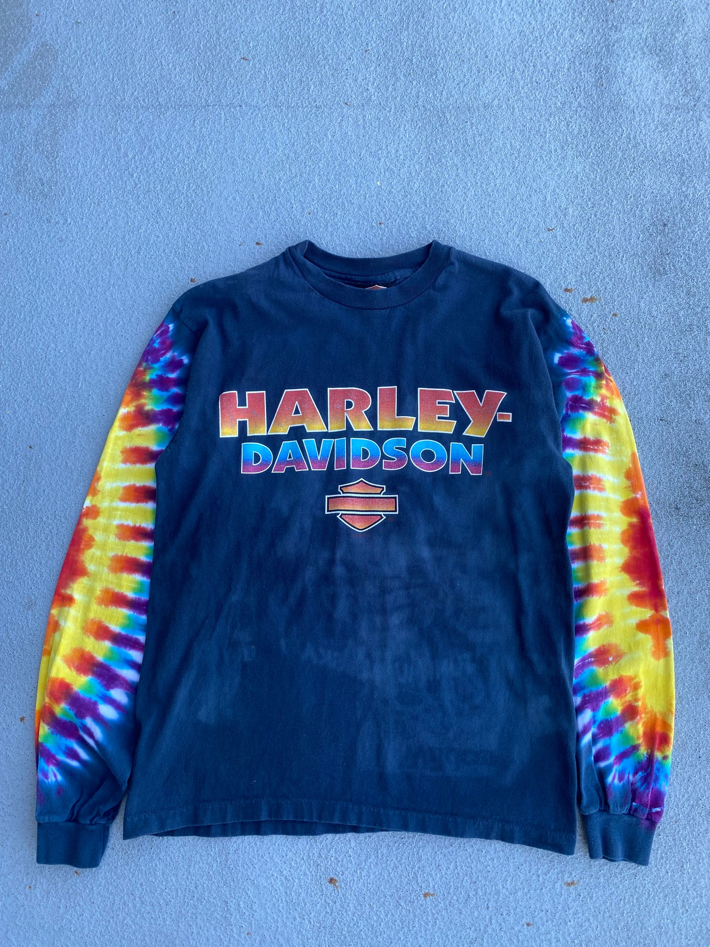 Vintage Harley Davidson Rainbow Long sleeve size medium