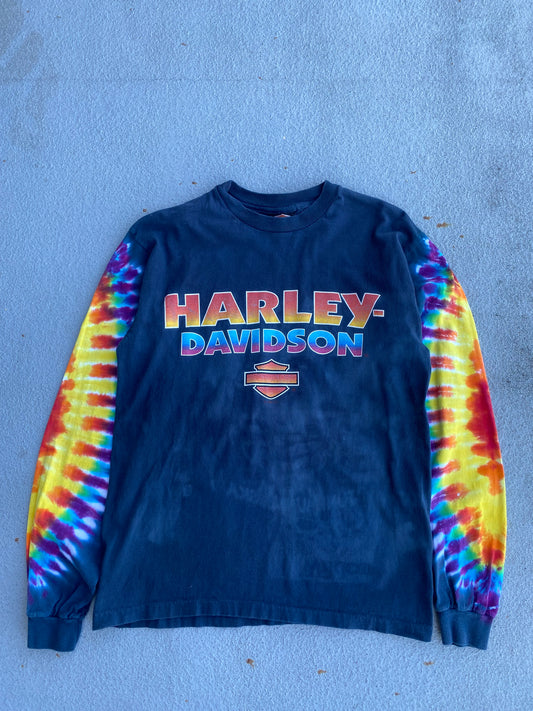 Vintage Harley Davidson Rainbow Long sleeve size medium