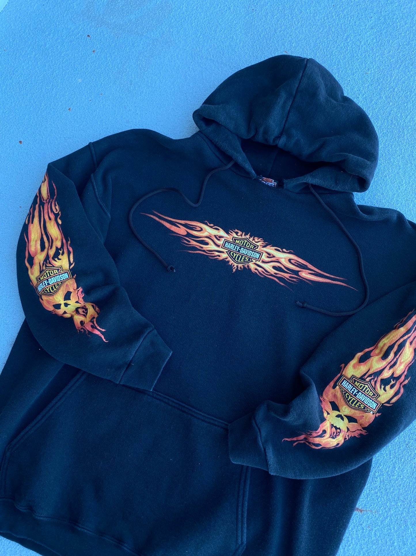 Vintage Harley flame hoodie size large