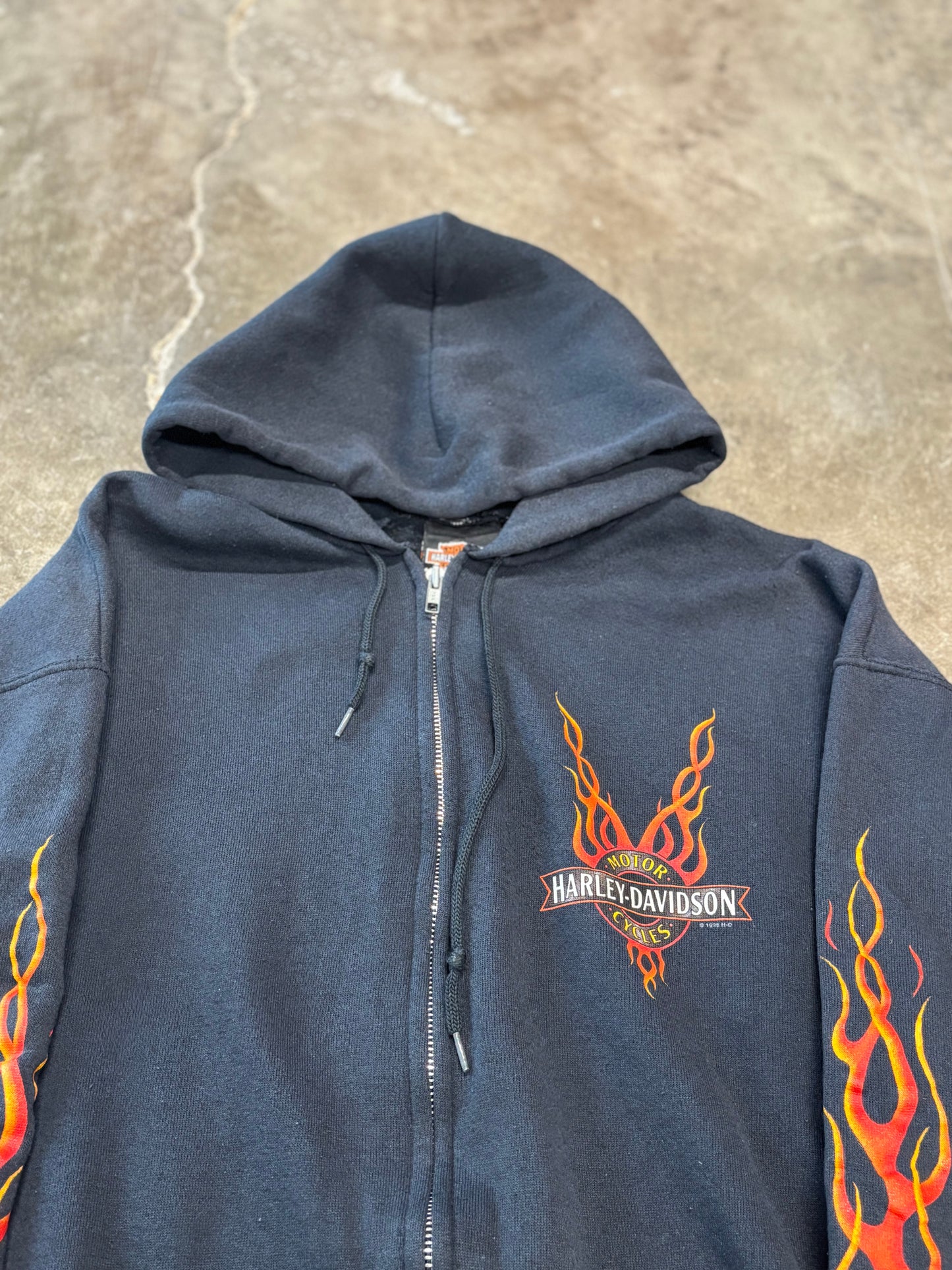 Vintage Harley Davidson zip up hoodie size large