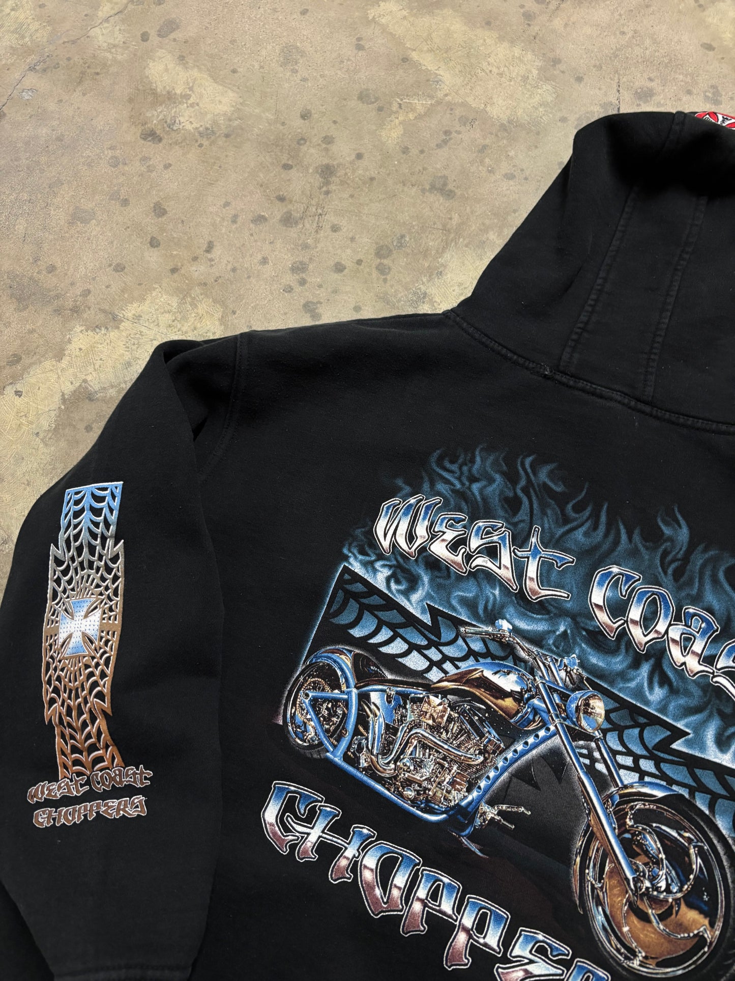 Vintage West Coast Choppers Chrome hoodie size XL