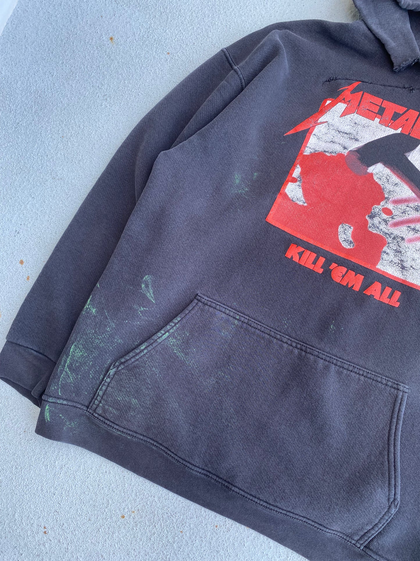 Vintage Metallica Kill them All Thrashed Hoodie Size Large