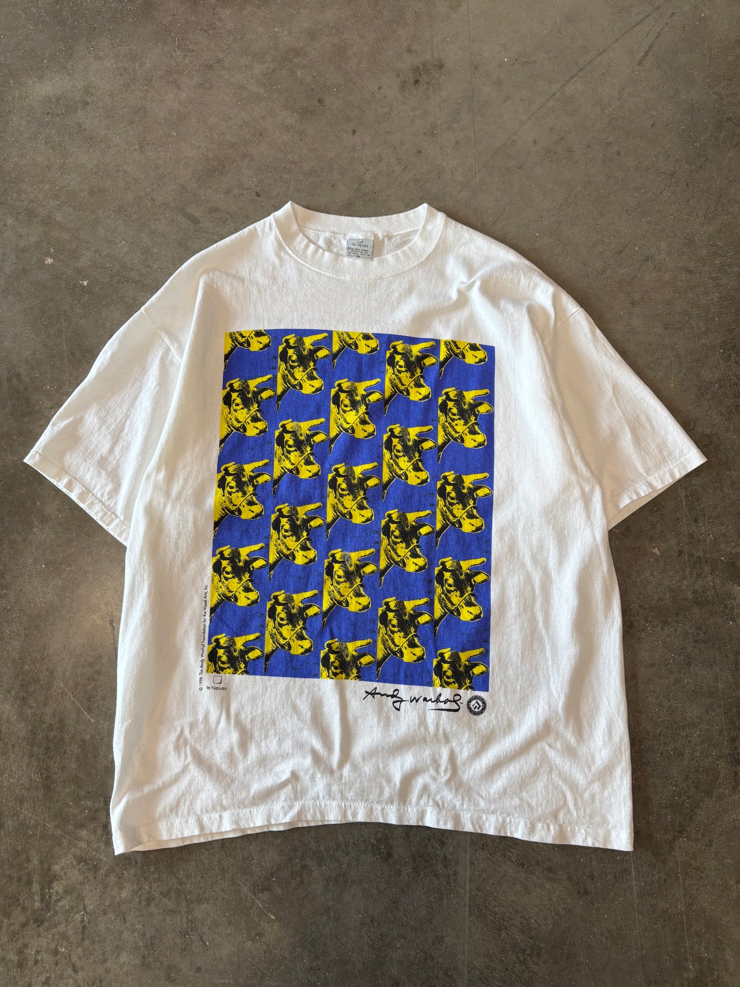 Vintage Andy Warhol cow art shirt size xl