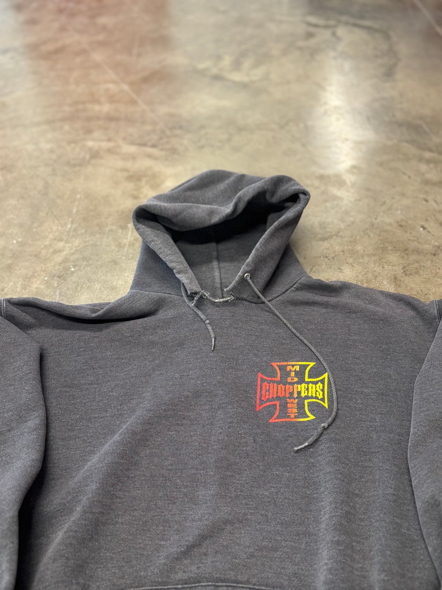Vintage Midwest choppers flame hoodie size xL