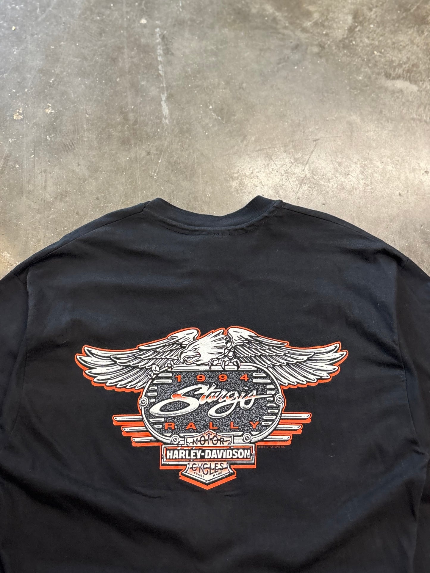 Vintage Harley Davidson Blue flame size xl