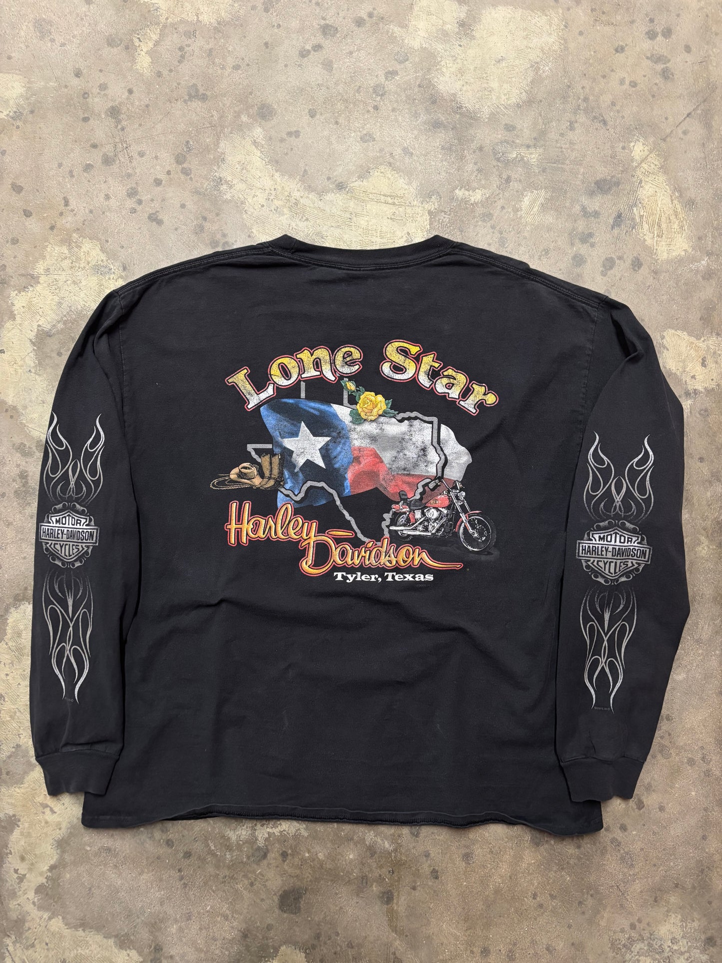 Harley Davidson skull flame longsleeve shirt size XL
