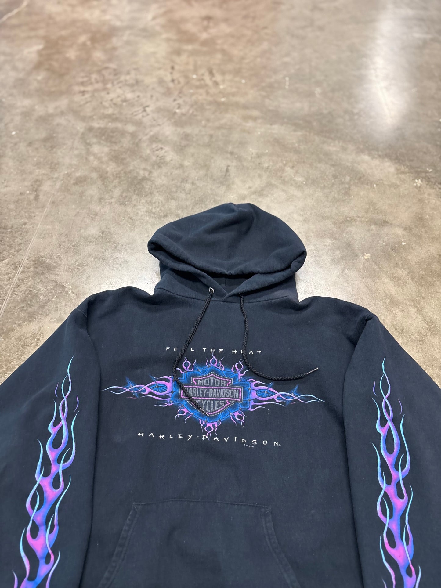 Vintage Harley Davidson feel the heat hoodie size large/xl