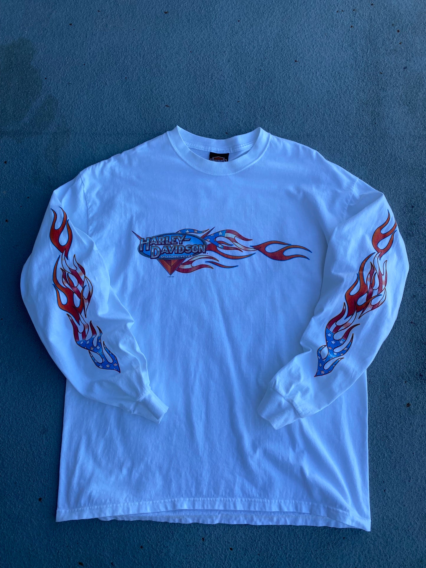 Vintage Harley Davidson American Flame shirt long sleeve size extra large