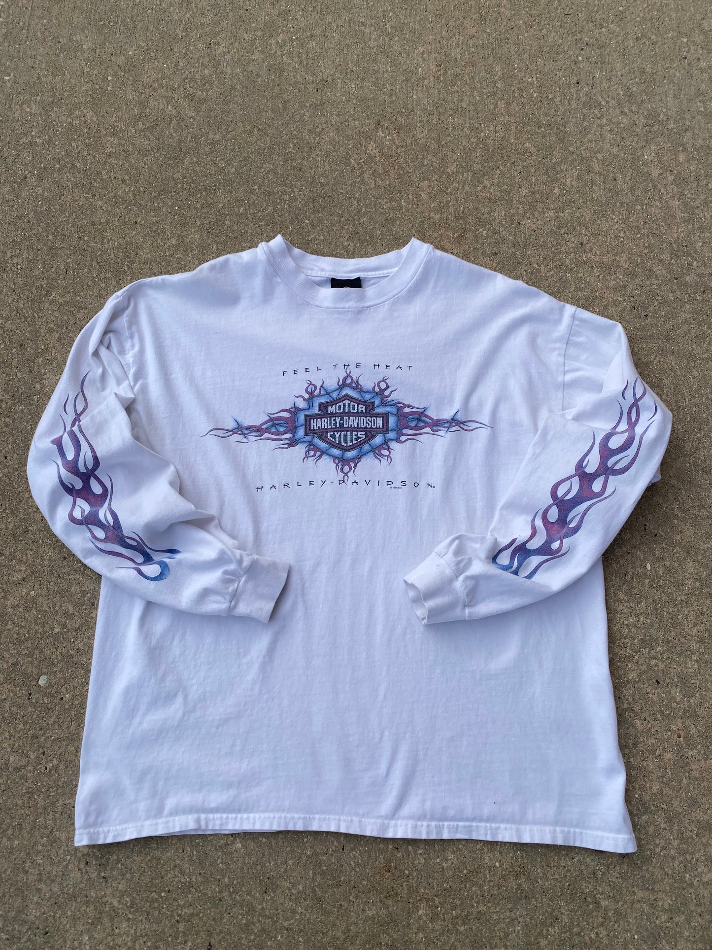 Vintage Harley Davidson Purple Flame Long sleeve Size XL