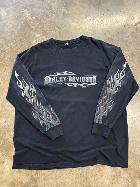 Harley Davidson Chrome big flame long sleeve size xxl