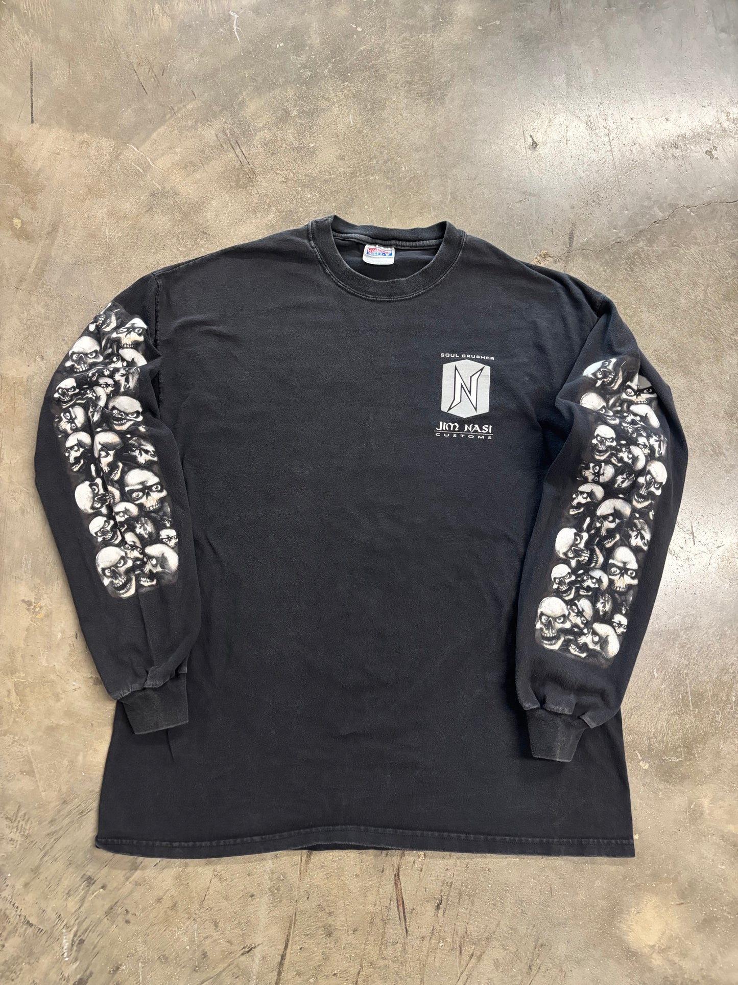 Vintage Jim Nasi Skull long sleeve size xl