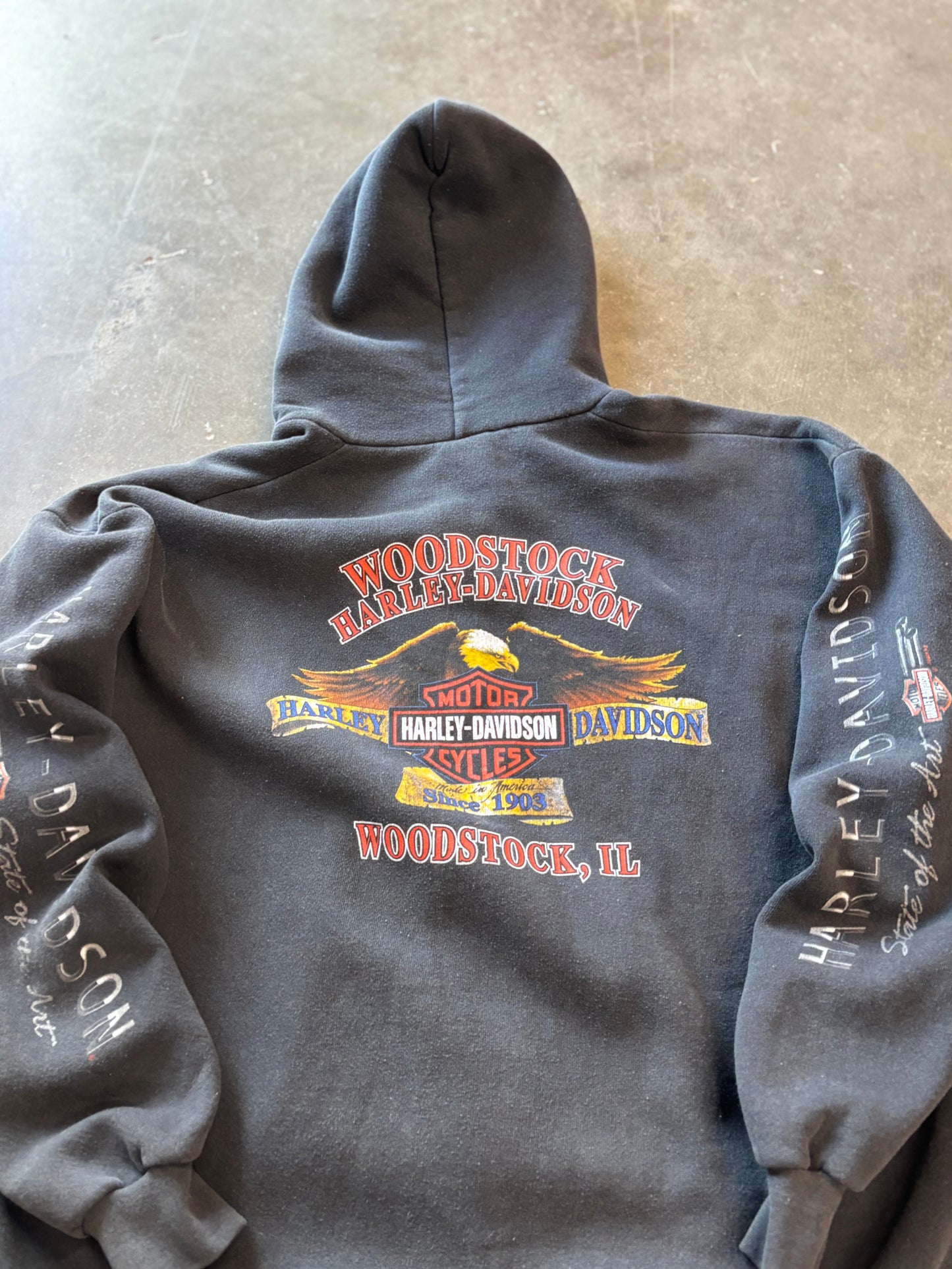 Vintage Harley Davidson State of the Art zip up size large