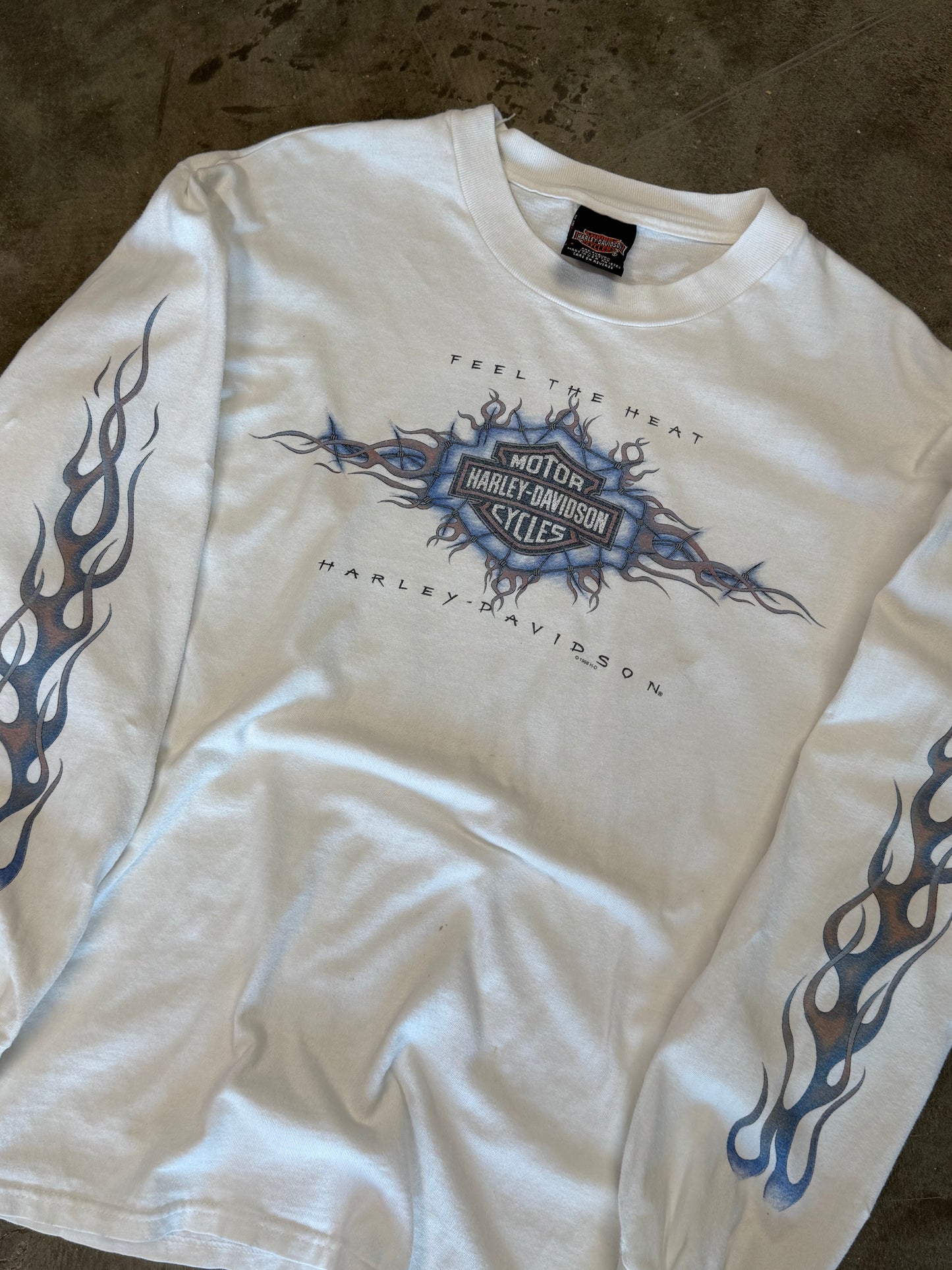 Vintage Harley Davidson Feel the heat long sleeve size large