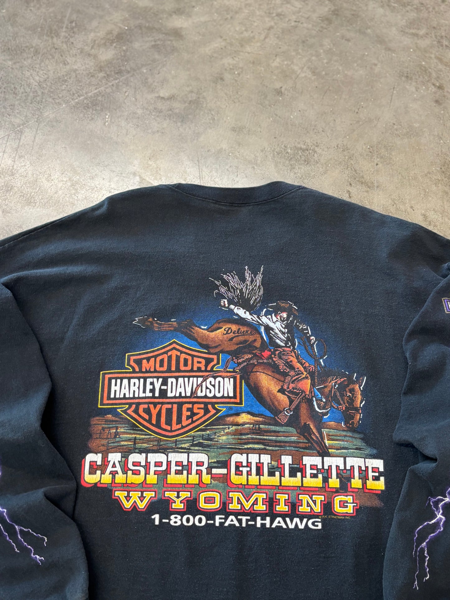 Vintage Harley Davidson purple Lightning shirt size xxl