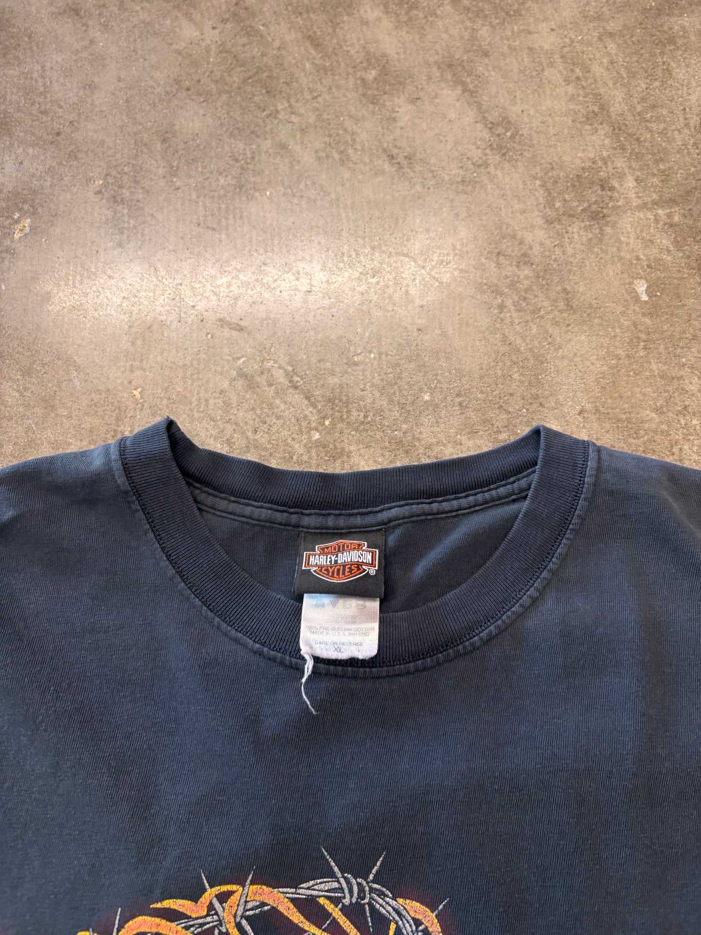 Vintage Harley Davidson Barb Wire long sleeve size xl