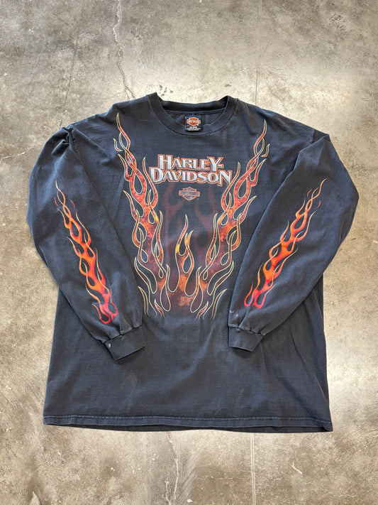 Vintage Harley Davidson rising flame shirt long sleeve size xxl