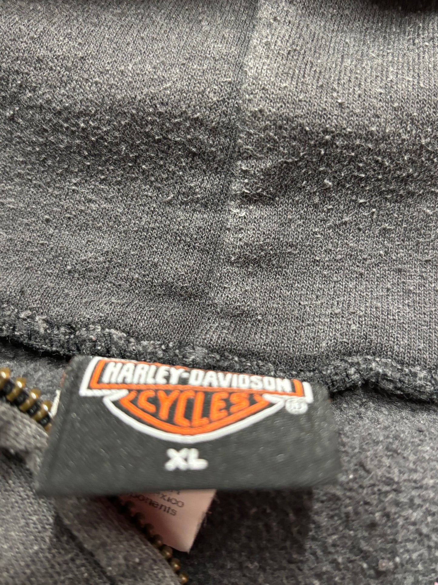 Vintage Harley Davidson flame zip up hoodie size xl