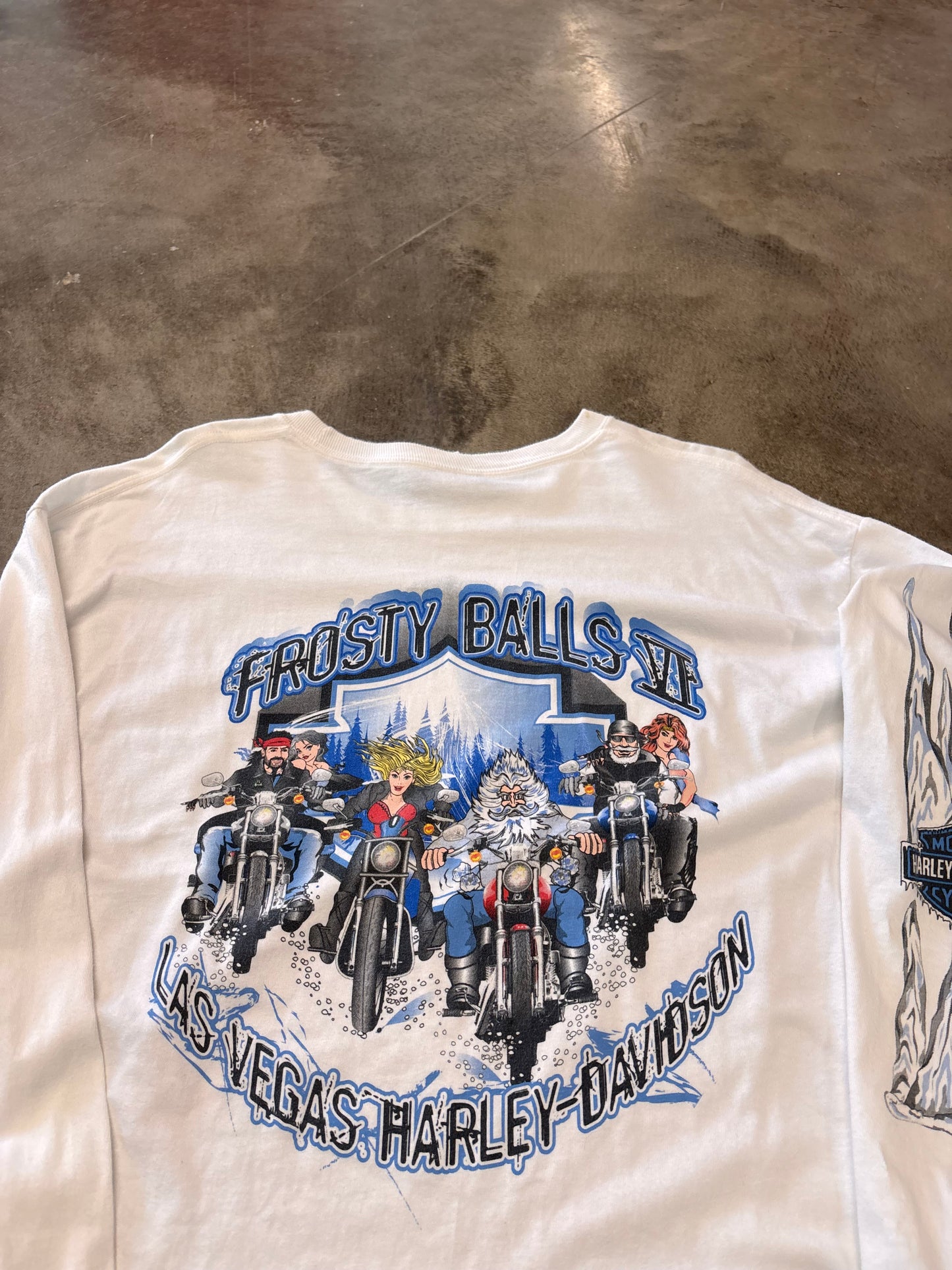 HARLEY DAVIDSON FROSTY BALLS long sleeve  SIZE XL