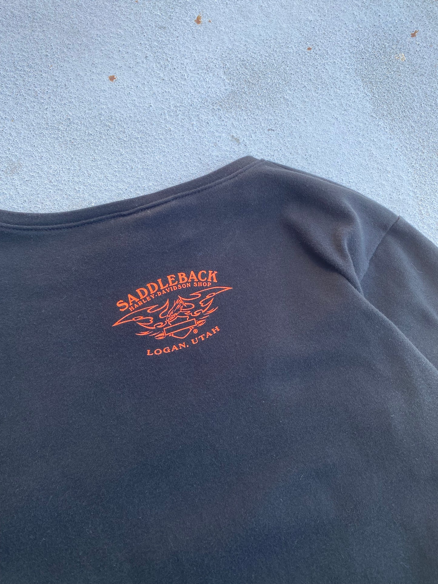 Vintage Harley Flame Bb girl top size large