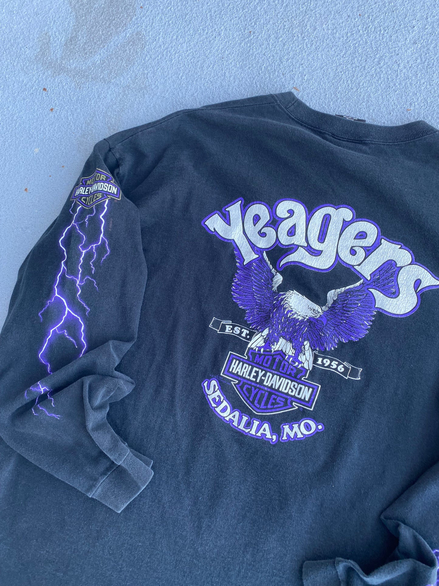 Vintage lightning Harley long sleeve size xxl