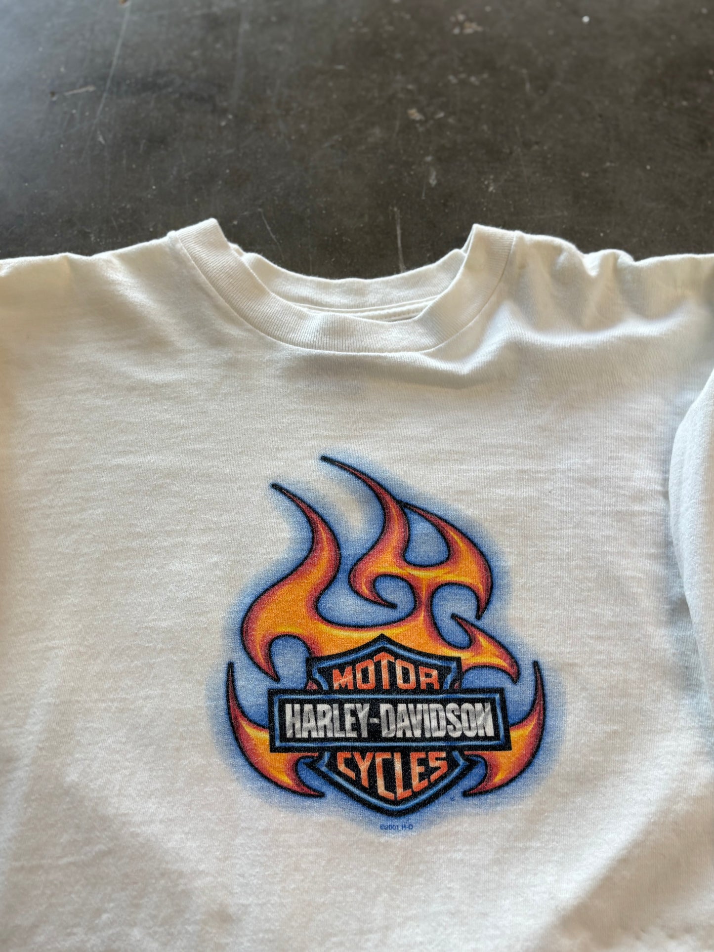 Vintage Harley Davidson white long sleeve size large