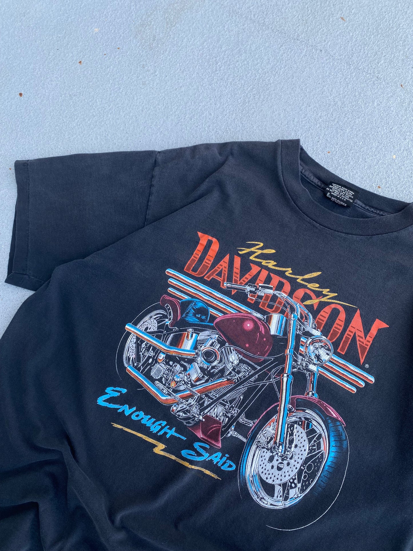 Vintage Harley Davidson Enough Said shirt Size XL