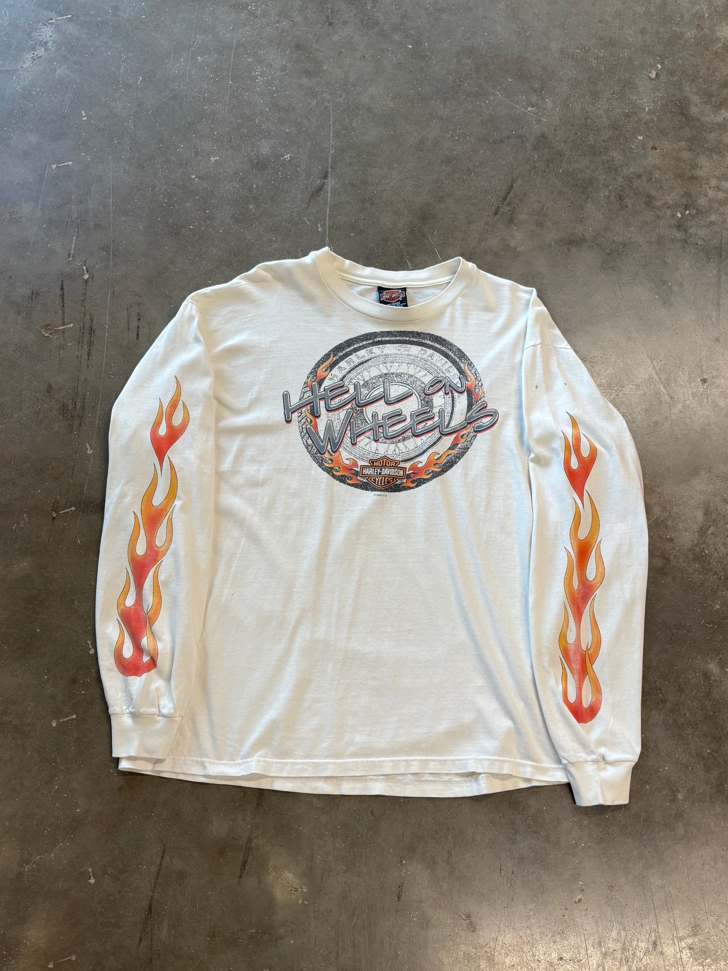 Vintage Harley Davidson Hell on wheels long sleeve size large